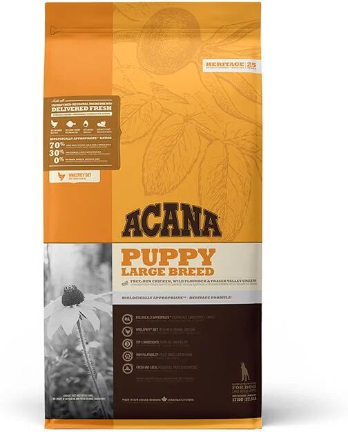 Comida Cachorro Pienso Acana Canine Puppy Heritage Razas Grandes 17Kg - ACANA