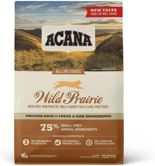 Comida Natural Gato Acana Feline Adult Wild Prairie 1,8 Kg - ACANA