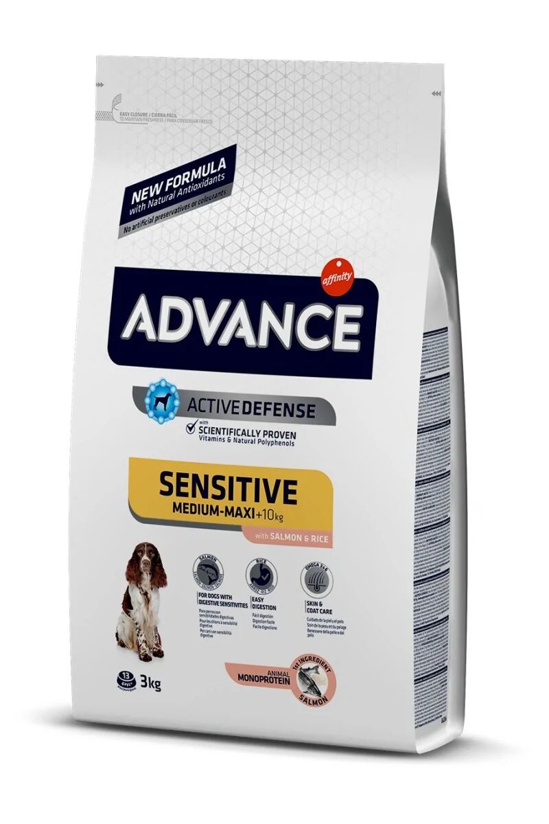 Comida Natural Perro Advance Canine Adult Sensitiv Salmon Arroz 3Kg - ADVANCE