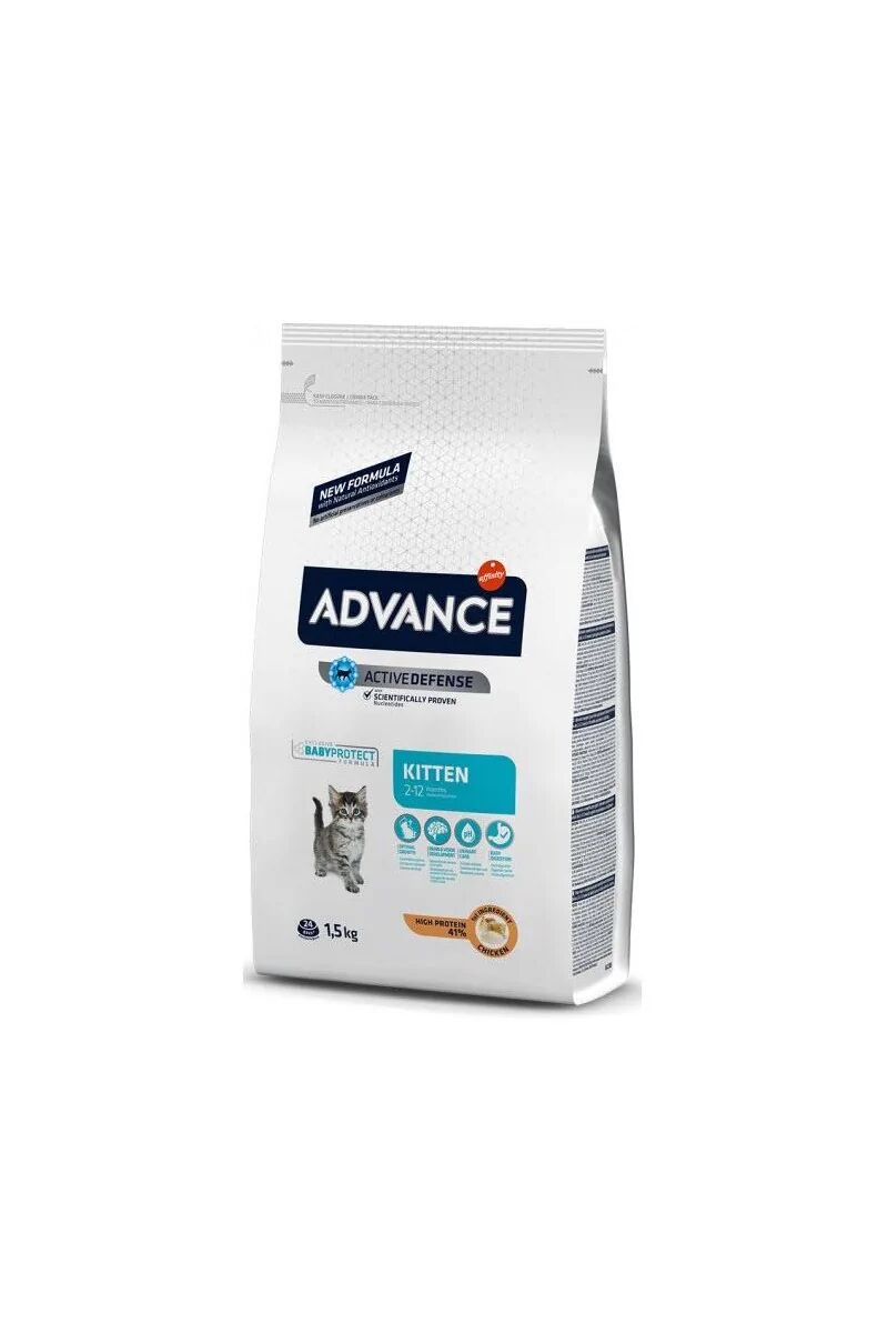 Comida Natural Gato Advance Feline Kitten Pollo Arroz 1,5Kg - ADVANCE