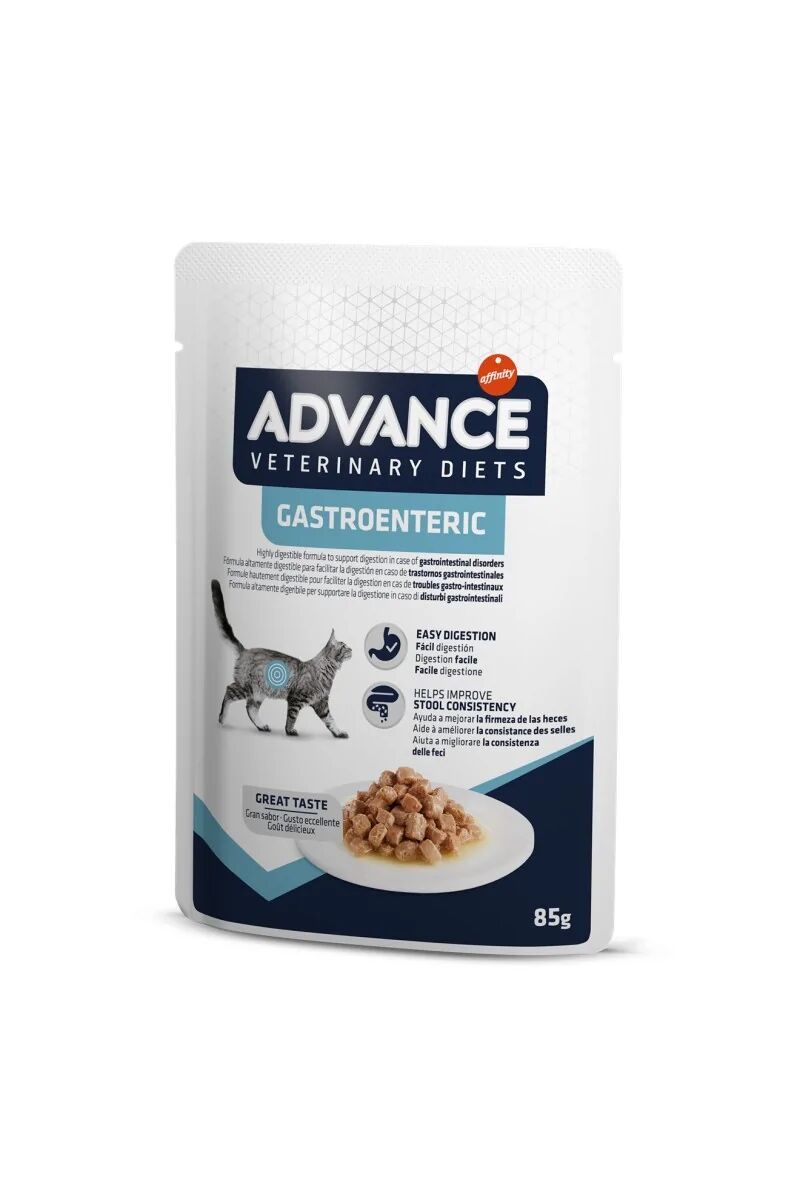 Comida Natural Gato Advance Vet Feline Gastroenteric Pouch 12X85Gr - ADVANCE