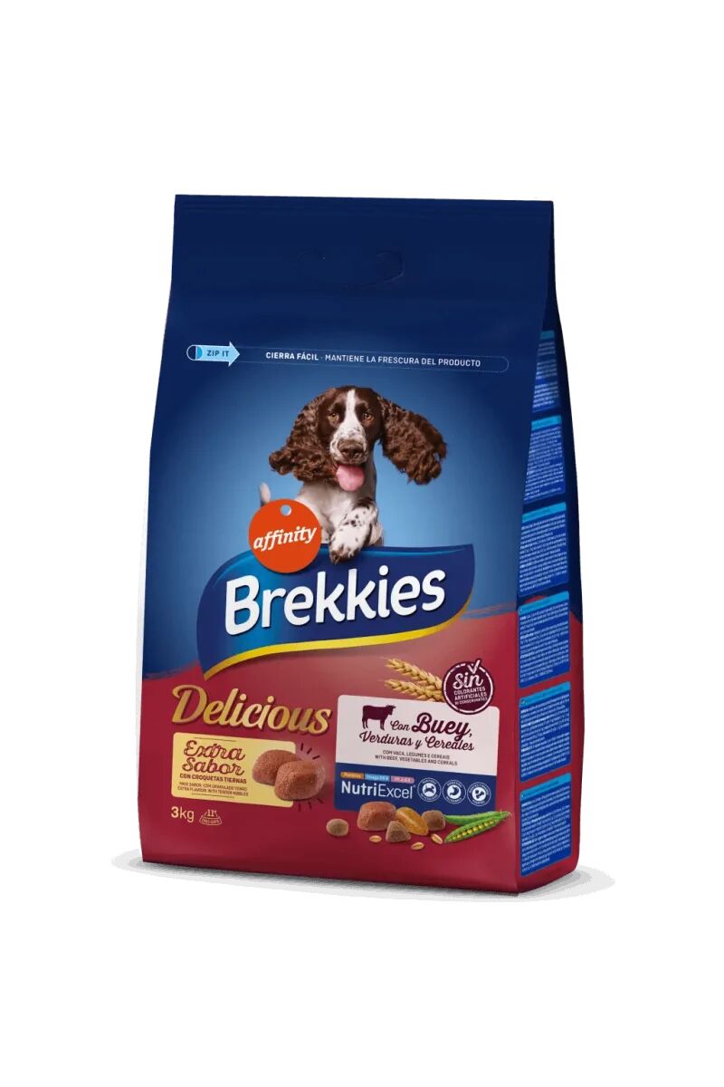 Comida Natural Perro Brekkies Canine Adult Delicious Ternera 3Kg - AFFINITY
