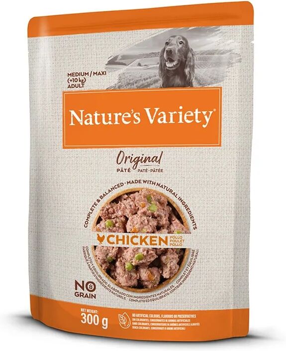 Comida Natural Perro NatureS V Origi Canine Adult Pate Med/Max Pollo 8X300Gr - Natures Variety