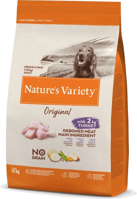 Comida Natural Perro NatureS V Origina Canine Adult Md/Mx Pavo 10Kg - Natures Variety