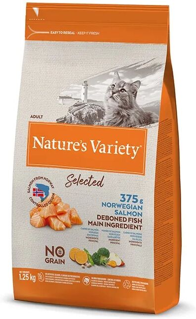 Comida Natural Gato NatureS V Selec Feline Adult Salmon Nor 1,25Kg - Natures Variety