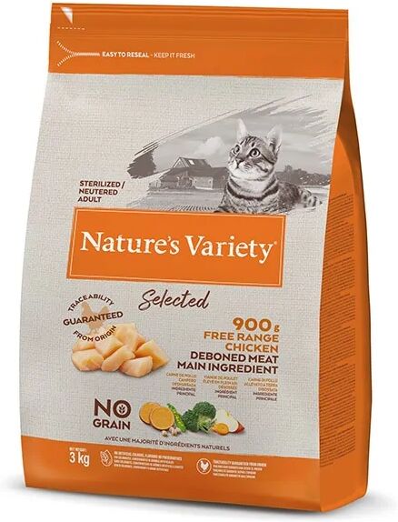 Comida Natural Gato NatureS V Select Feline Adult Steril Pollo 3Kg - Natures Variety