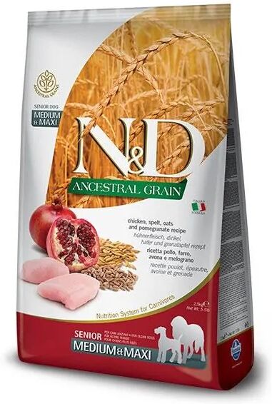 Comida Natural Perro Farmina Nd Dog Ancestral Senior Medium Maxi 12Kg - FARMINA