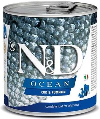 Comida Natural Perro Farmina Nd Dog Ocean Pumpkin Bacalao Caja 6X285Gr - FARMINA