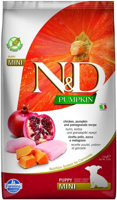 Comida Natural Perro Farmina Nd Dog Puppy Pumpkin Mini Pollo 2,5Kg - FARMINA