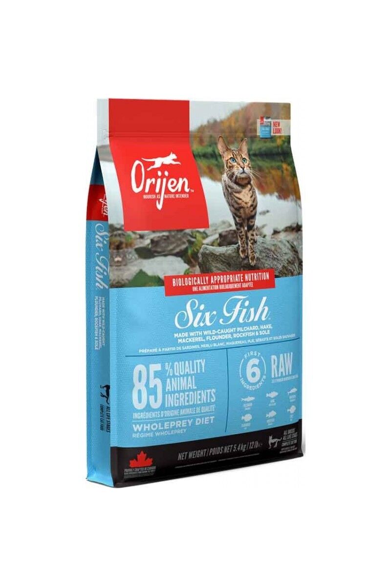 Saco de pienso para Gato orijen gatos 6 pescados - ORIJEN