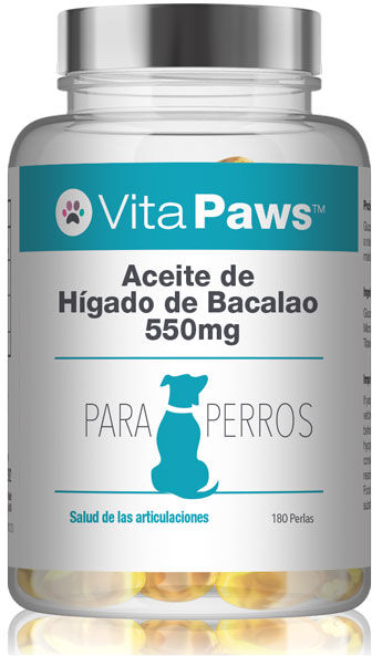 Simply Supplements Aceite de Hígado de Bacalao 550mg para Perros  - 180 Perlas