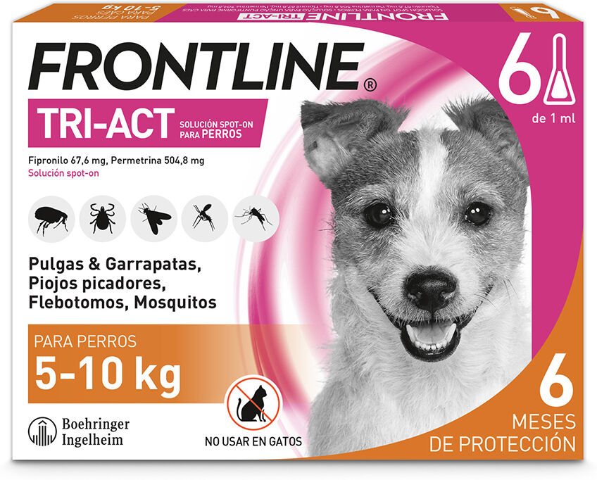 Frontline 6 pipetas  para perros de 5 - 10kg