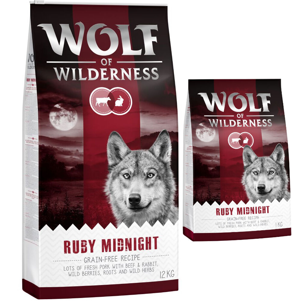 Wolf of Wilderness 14kg Ruby Midnight con vacuno y conejo   pienso para perros