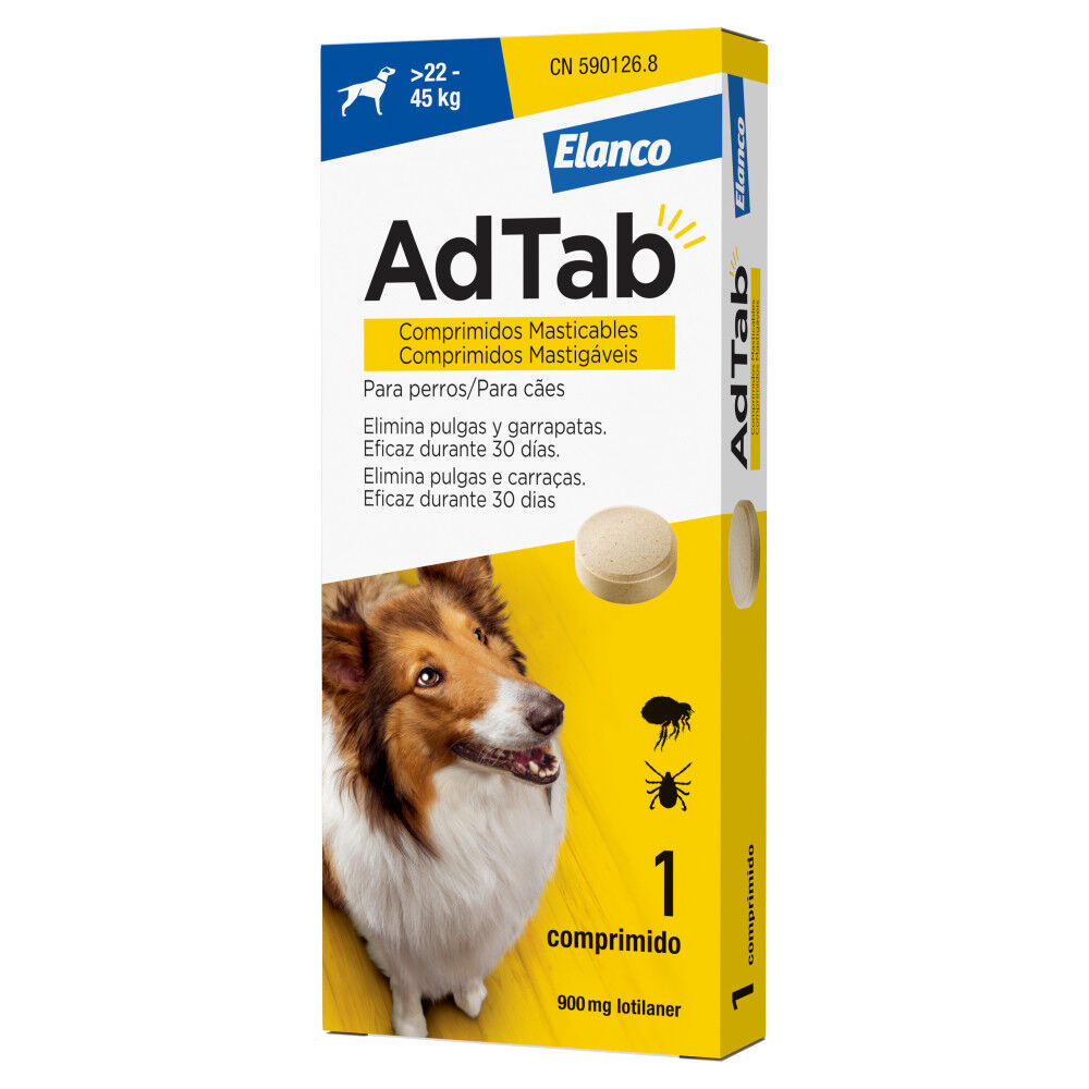AdTab 3uds  comprimidos antiparasitarios para perros de 22 - 45 kg