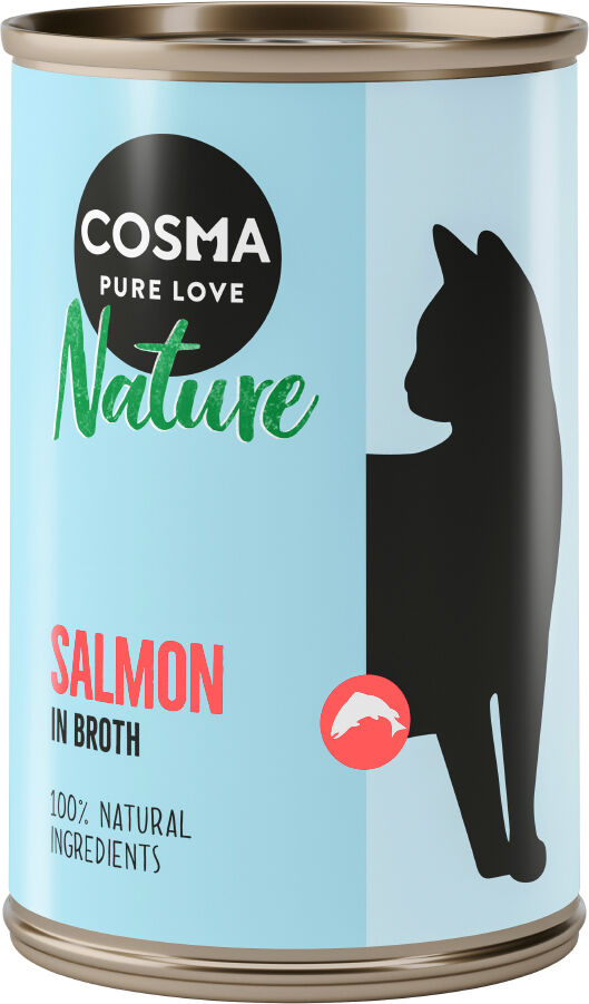 Cosma 12x140g salmón  Nature comida húmeda para gatos