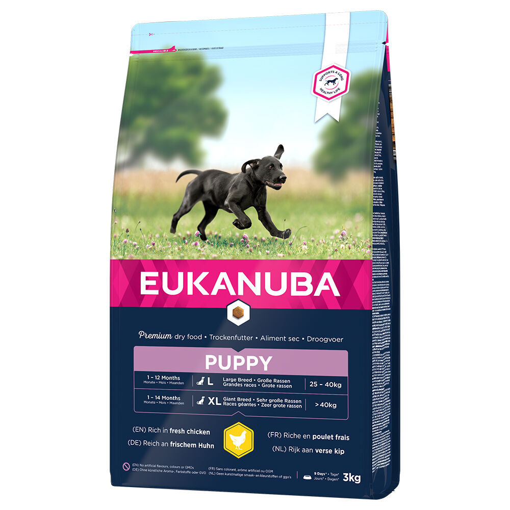 Eukanuba 3kg Puppy Large Breed con pollo  pienso para perros