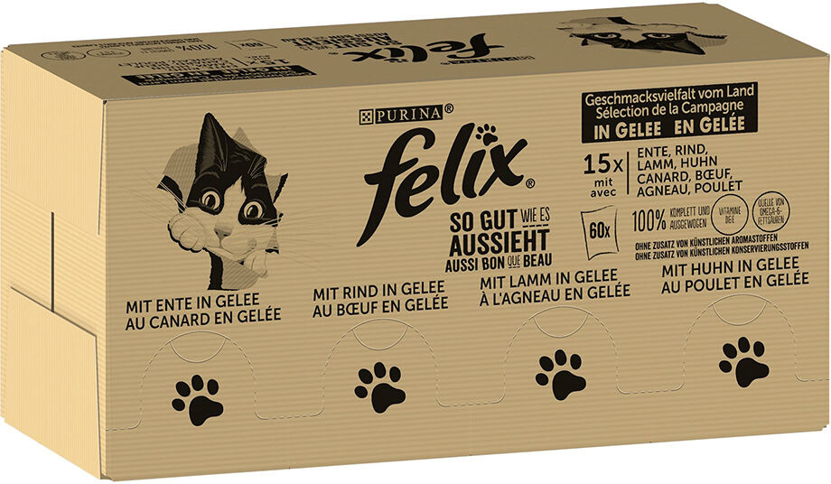 Felix 120x85g  Fantastic Mix I de carne para gatos