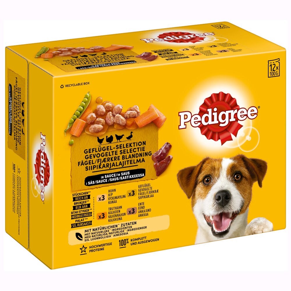 Pedigree 48x100 g Adult Ave en salsa  comida húmeda para perros