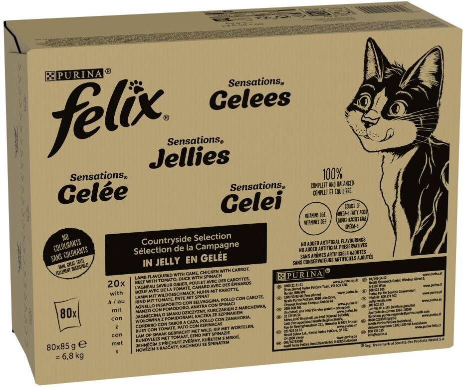 Felix 80x85g Sensations Countryside  Fantastic para gatos