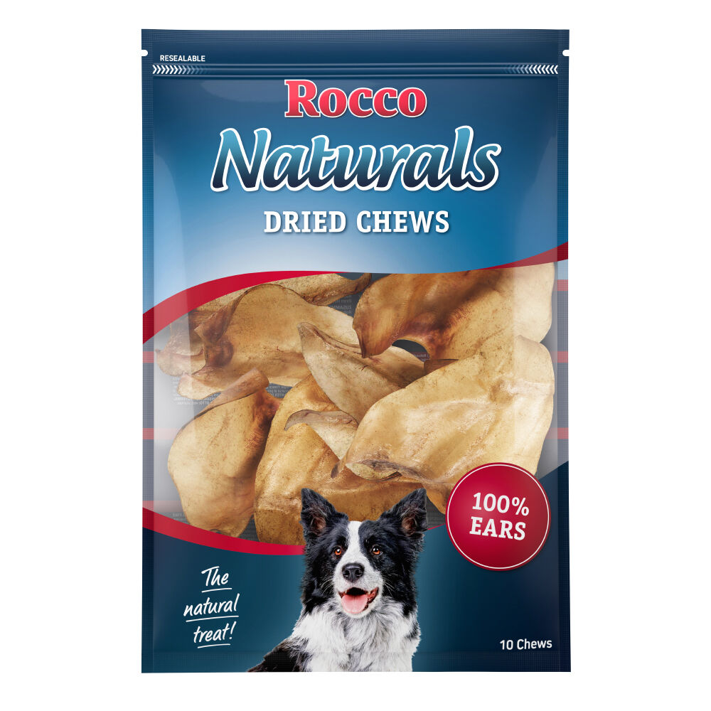 Rocco 100uds Naturals orejas buey  snacks para perros