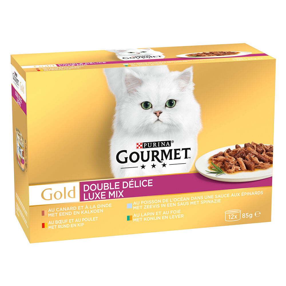 Gourmet 96x85g Purina  Gold Duo Delice Pack mixto para gatos