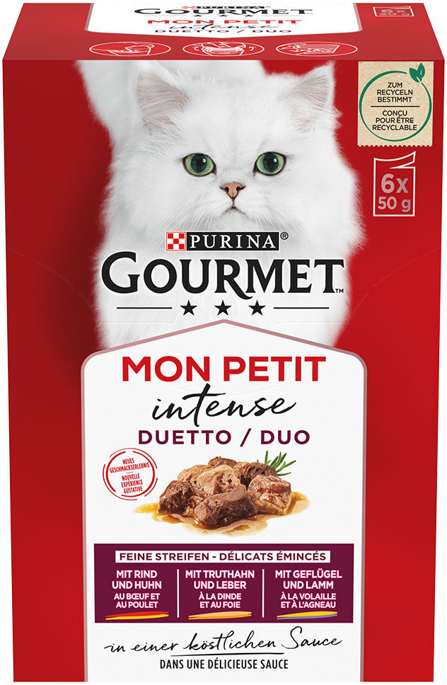 Gourmet 48x50g  Mon Petit Mix de Carne comida húmeda para gatos