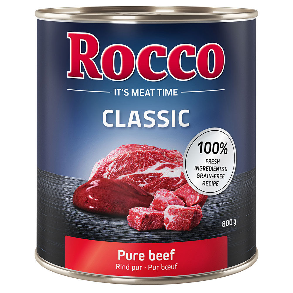 Rocco 6x800g Classic vacuno  comida húmeda para perros