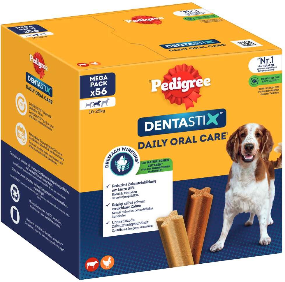 Pedigree 112uds Dentastix Medium  snacks para perros medianos