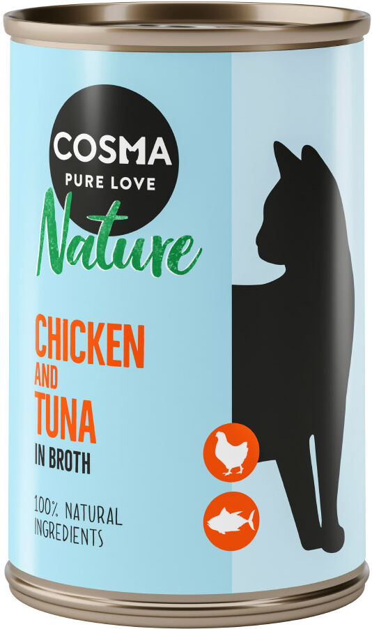 Cosma 12x140g pollo atún  Nature comida húmeda para gatos