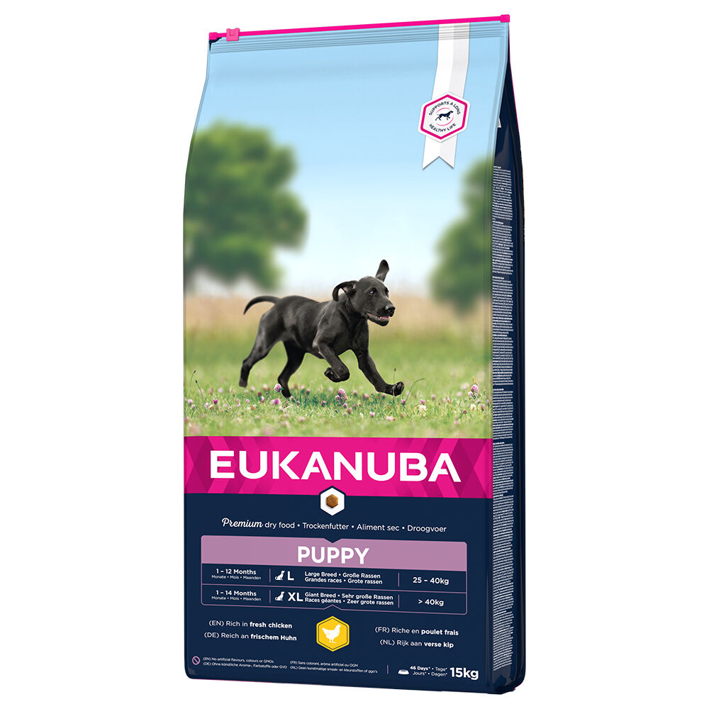 Eukanuba 2x15kg Puppy Large Breed con pollo  pienso para perros