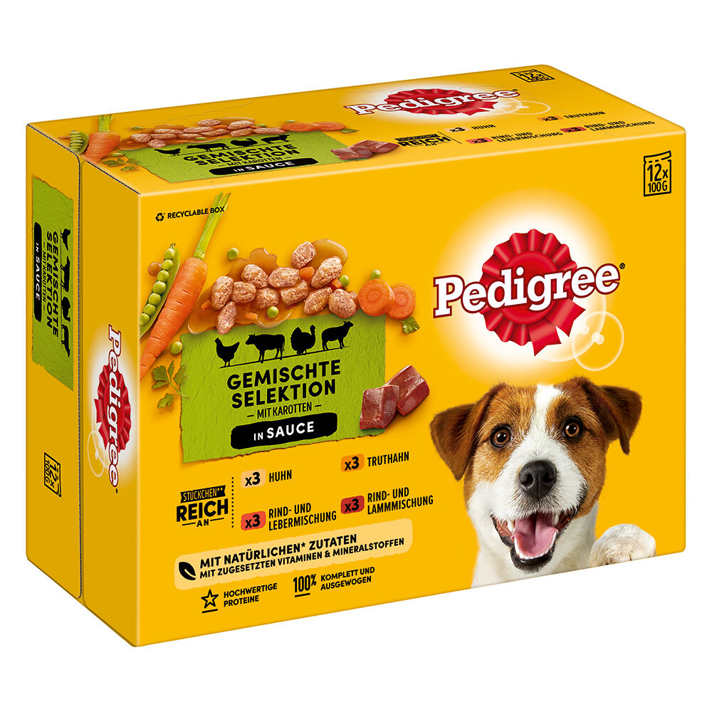 Pedigree 96 x 100 g  Adult bolsitas en salsa comida húmeda para perros