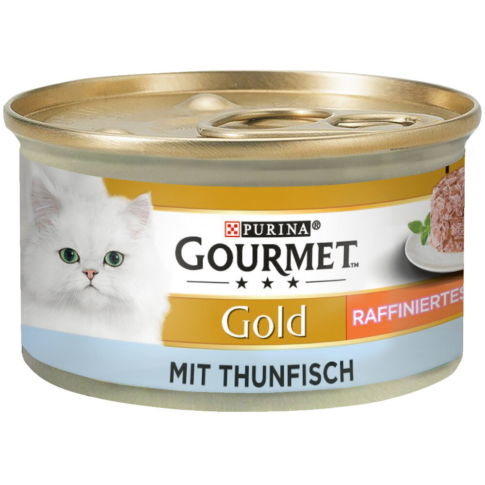 Gourmet 24x85g  Gold Tartelette Pack mixto I: salmón / atún para gatos