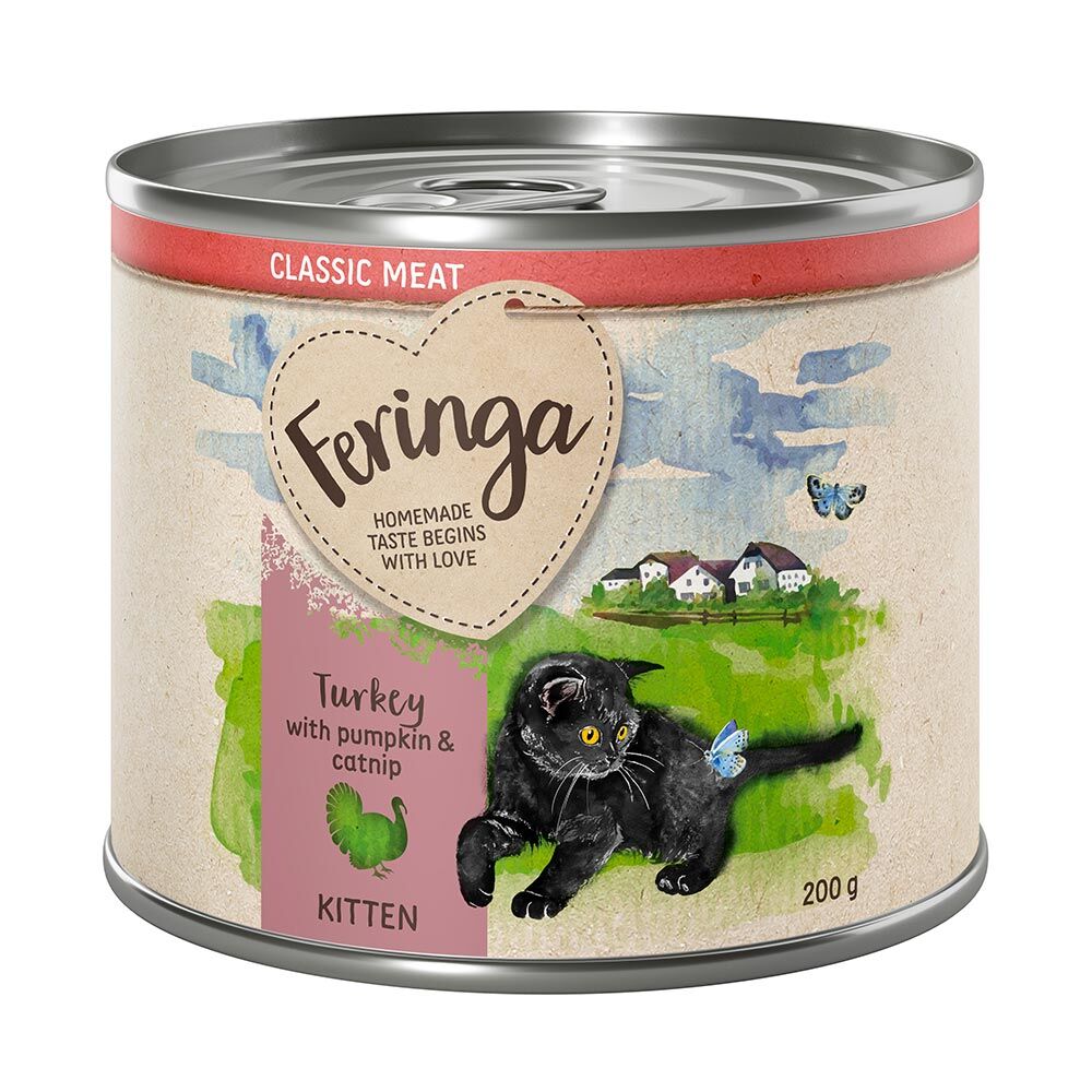 Feringa 24x200g Kitten pavo  comida húmeda para gatos