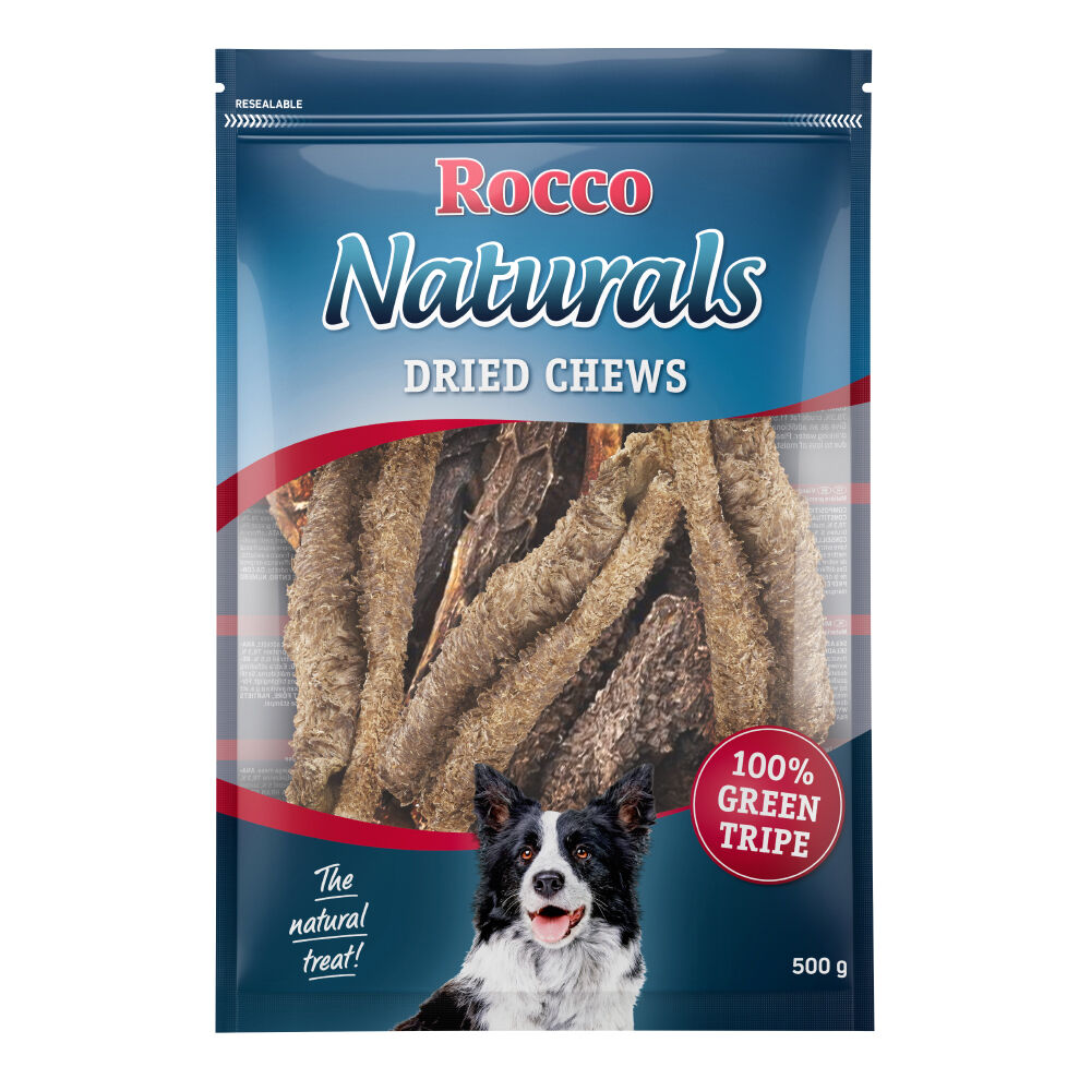 Rocco 5x500g Naturals panza verde de buey  snacks para perros