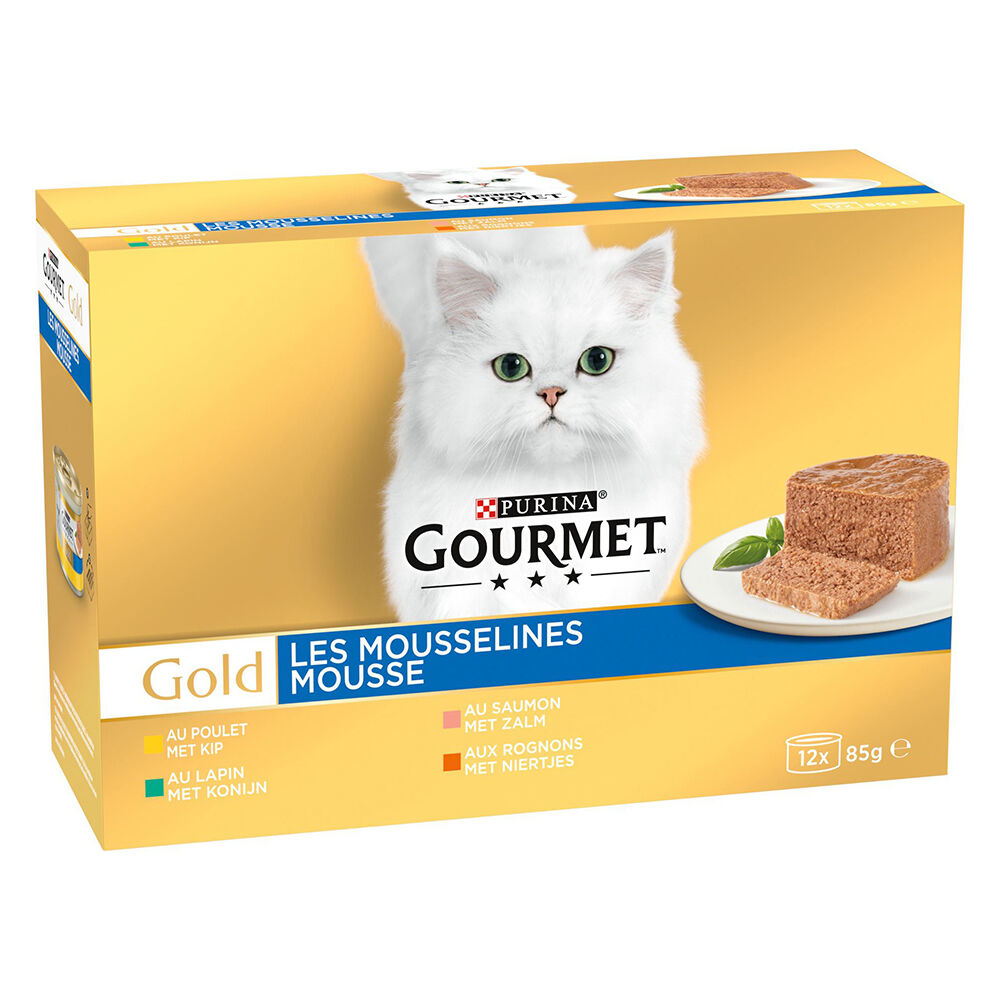 Gourmet 96x85g Purina  Gold Mousse Pack mixto para gatos