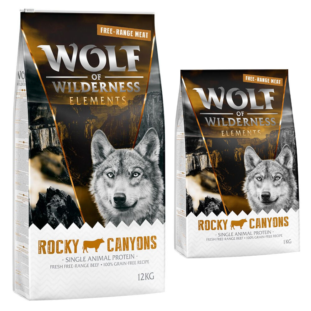 Wolf of Wilderness 14kg Elements Rocky Canyons con vacuno de pasto