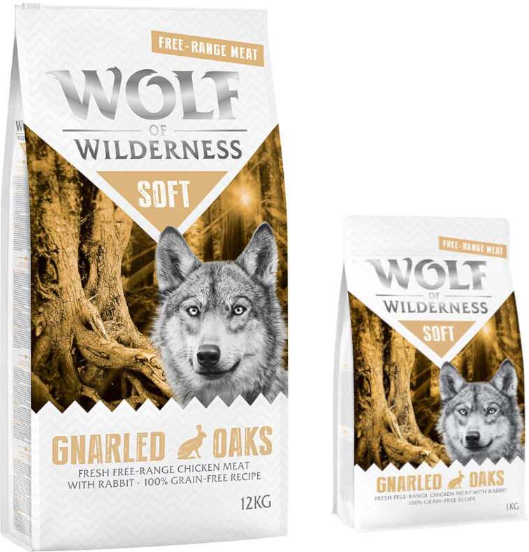 Wolf of Wilderness 14kg Soft Gnarled Oaks pollo de corral y conejo  pienso para perros