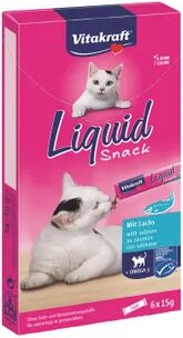 Vitakraft Cat Liquid Snack Salmón Con Omega-3 6 Uds 15g