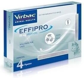 Virbac Effipro 50 Mg Gatos ( + 1 Kg) 4 Pipetas