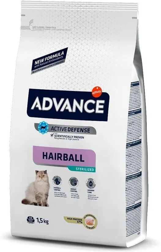 Advance Gatos Esterilizados Hairball 3 Kg