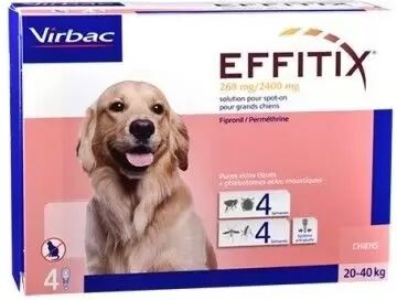 Virbac Pipetas Perros Effitix L (20 - 40 Kg) - 4 Pipetas