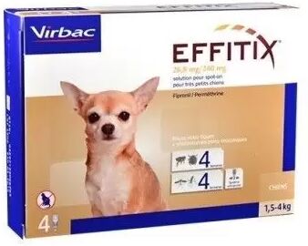 Virbac Pipetas Perros Effitix Xs (1.5 - 4 Kg) - 4 Pipetas