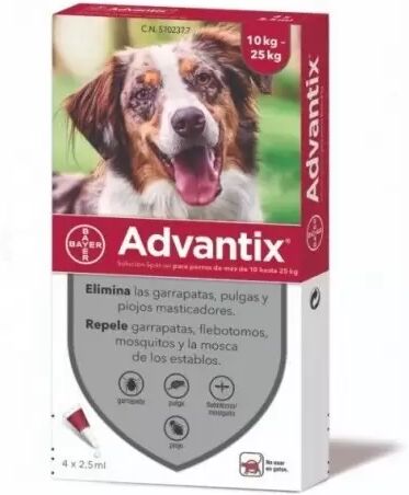 BAYER Advan Tix 250 (10-25 Kg) 4 Pipetas