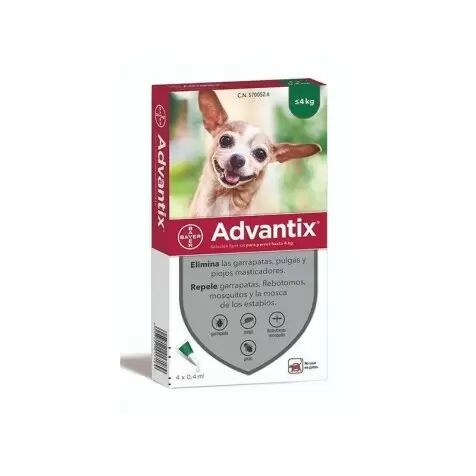 BAYER Advan Tix 40 (0-4 Kg) 4 Pipetas