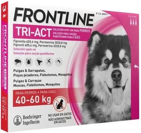 MERIAL Frontline Tri-act (40-60 Kg) 3 Pipetas