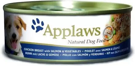 Applaws Lata Pechuga De Pollo Y Salmón Con Vegetales Para Perros 3 Unidades - 468 Gr