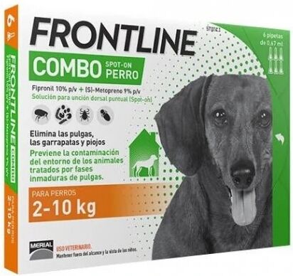 MERIAL Combo Frontline (2-10 Kg) 6 Pipetas Grande