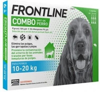 MERIAL Combo Frontline (10-20 Kg) 6 Pipetas Grande