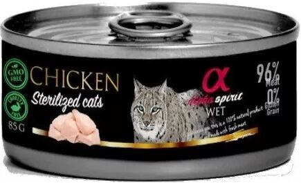 Alpha Spirit Gato Esterilizado Pollo Latas 85 Gr