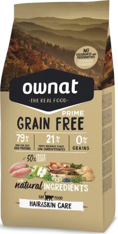 Ownat Grain Free Prime Hair & Skin Gato 3 Kg